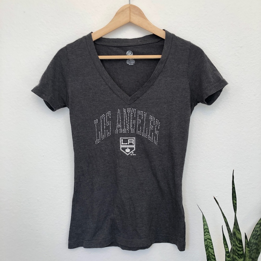 "New" Los Angeles Kings Women's Rhinestone T Shirt